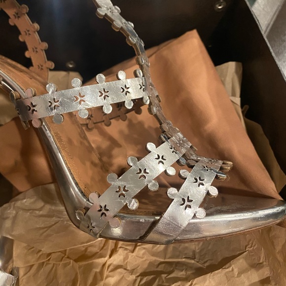 Azzedine Alaia caged high heel sandals silver 41 - Picture 8 of 15